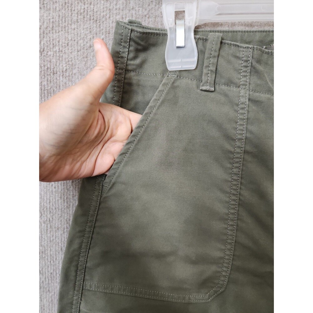 Banana Republic High Rise Barrel Utility Chino Pants Womens 6 Olive Green - Picture 4 of 10